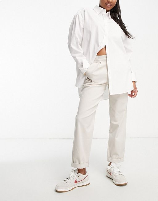 ASOS DESIGN Petite chino pants in stone