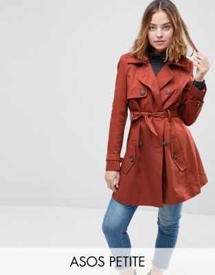 asos petite trench