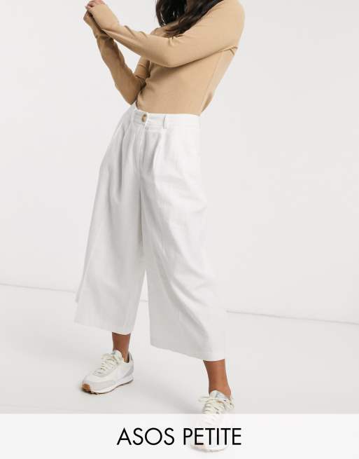 ASOS DESIGN Petite clean linen culottes | ASOS