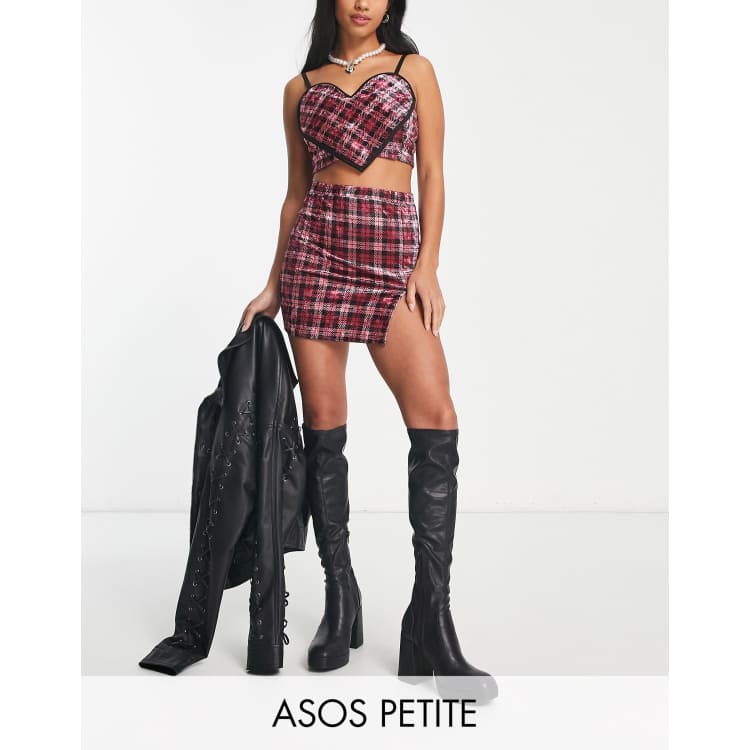 Plaid mini 2025 skirt asos