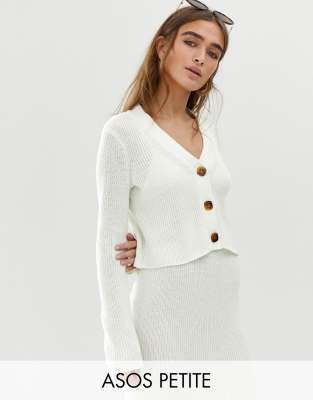 v neck cropped cardigan