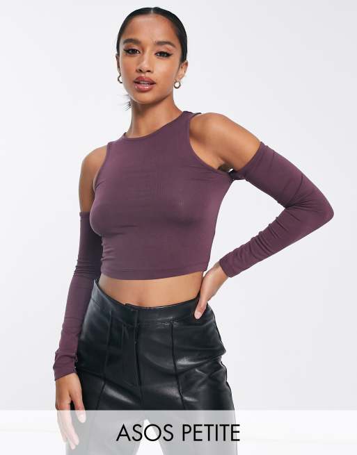 Cold shoulder crop top new arrivals