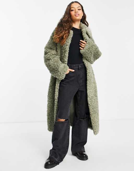 Teddy Faux Fur Belted Coat