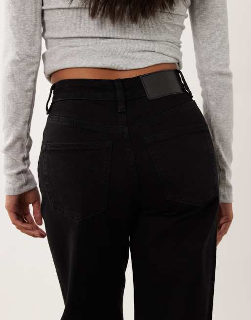 ASOS DESIGN Petite comfort stretch straight leg jean in black, 3 of 5