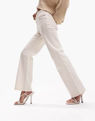 ASOS DESIGN Petite comfort stretch straight leg jeans in off white