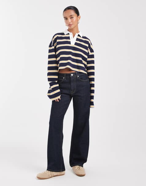 ASOS DESIGN Petite comfort stretch straight leg jeans in rinse