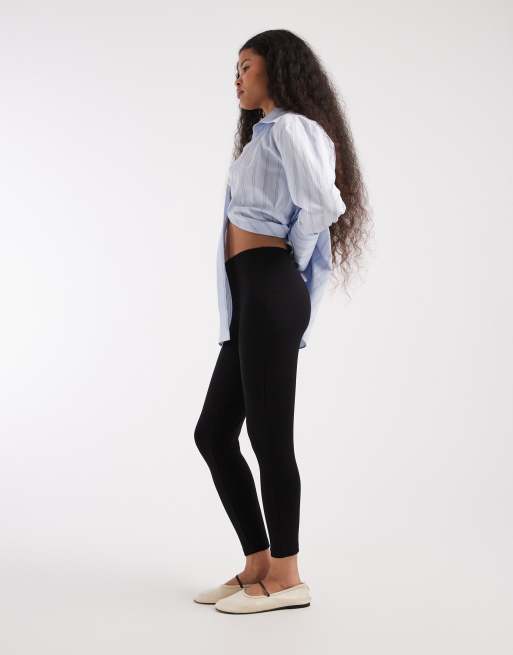 ASOS DESIGN Petite - Confezione da 2 paia di leggings neri, 3 di 5