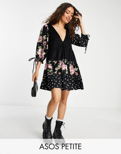 Asos mixed best sale print dress