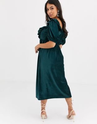 asos petite green dress