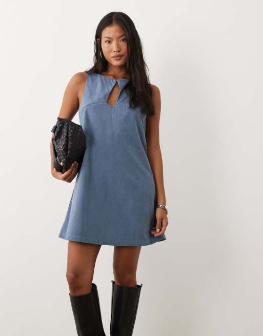 beige slip dress midi L Color:BABY BLUE Polyester 100.0% Lover Gift Narrow Dresser Vertical Slim