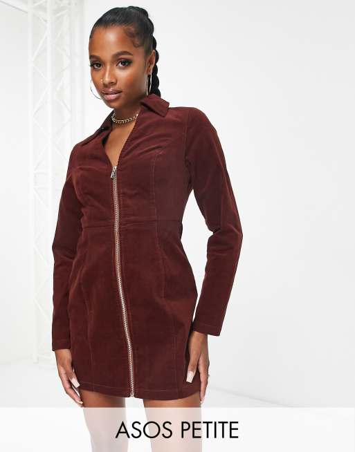 Zip up mini on sale dress