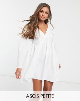 petite long white dresses