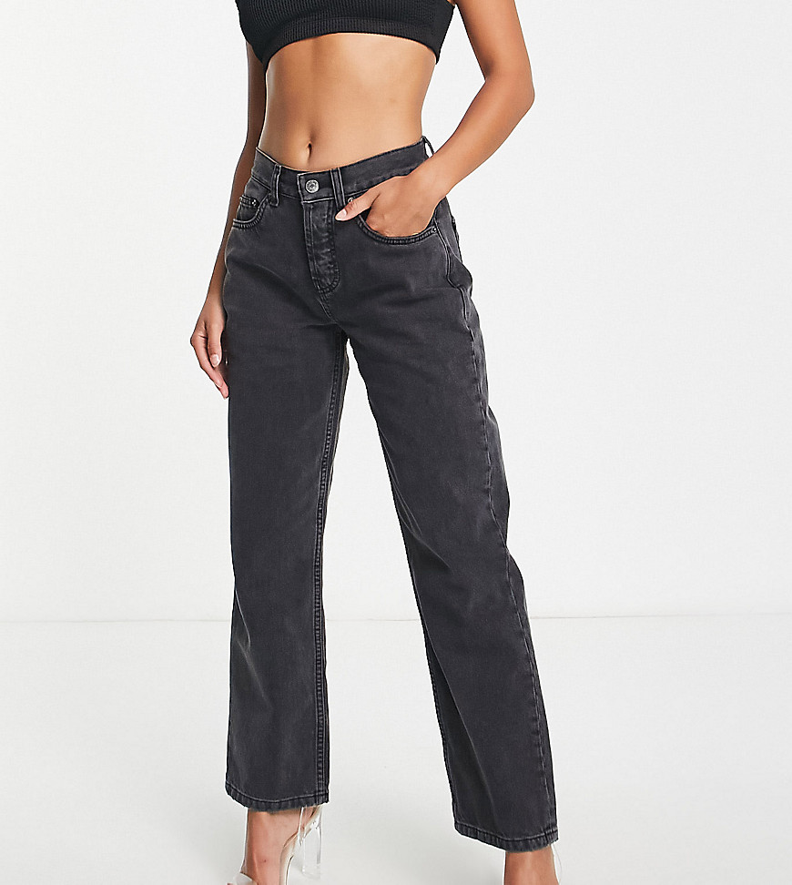 ASOS DESIGN Petite cotton blend 90’s straight jean in washed black