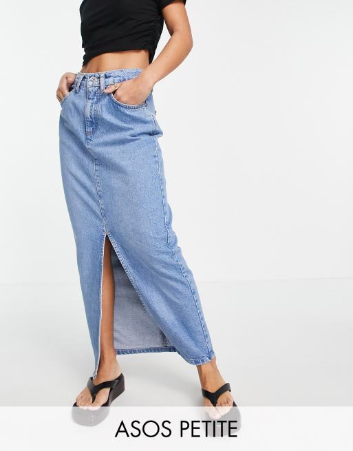 Long denim skirt petite sale