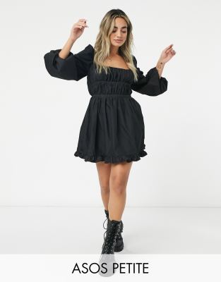 Petite black outlet skater dress