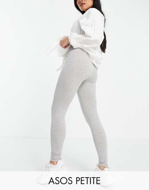 ASOS DESIGN Tall cotton leggings in gray heather