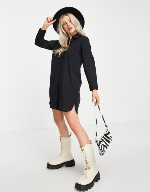 Asos design cotton mini shirt dress hotsell