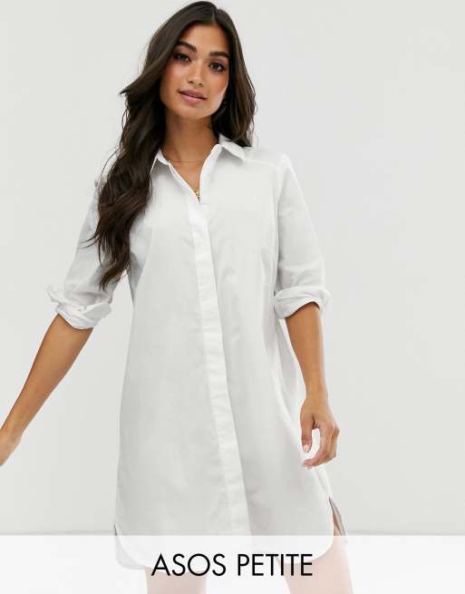 White cotton shop shirt dress