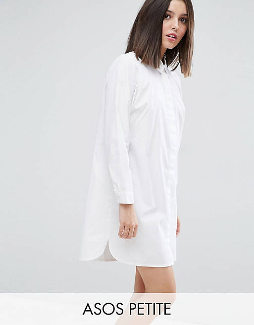 ASOS DESIGN Petite cotton mini shirt dress