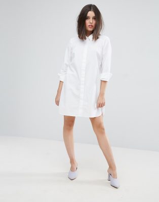 cotton mini shirt dress
