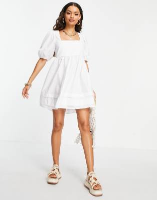 petite white cotton dress