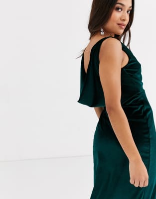 petite velvet maxi dress