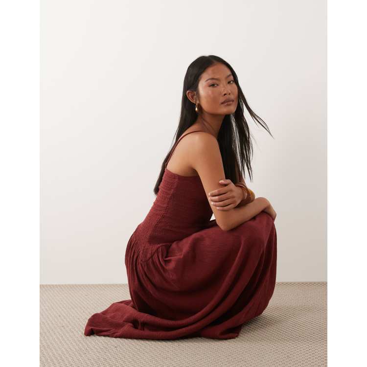 brown tiny yard butterfly midi dress ASOS - Crinkle Cami Tie Back - Women - Cotton/Polyester/Spandex - 4 US Product Size:XL this feature adds practicality Work Trousers Sexy Hollow Out See-through