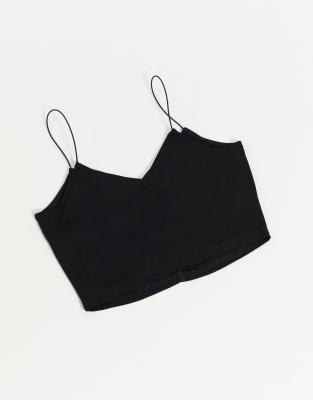 black crop cami