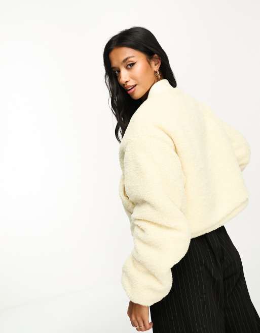 Petite Faux Fur Bomber Jacket