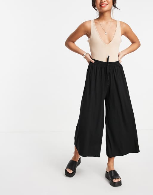 Black petite best sale cropped trousers