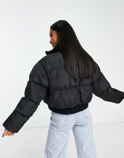 Cropped puffer jacket store asos