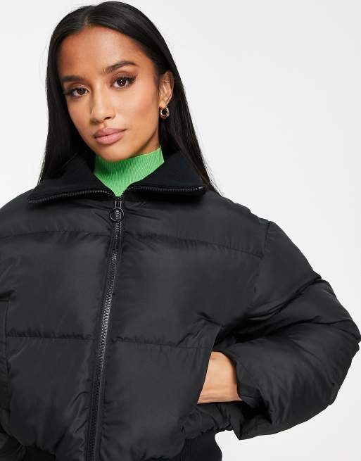 Petite Black Oversized Puffer Jacket