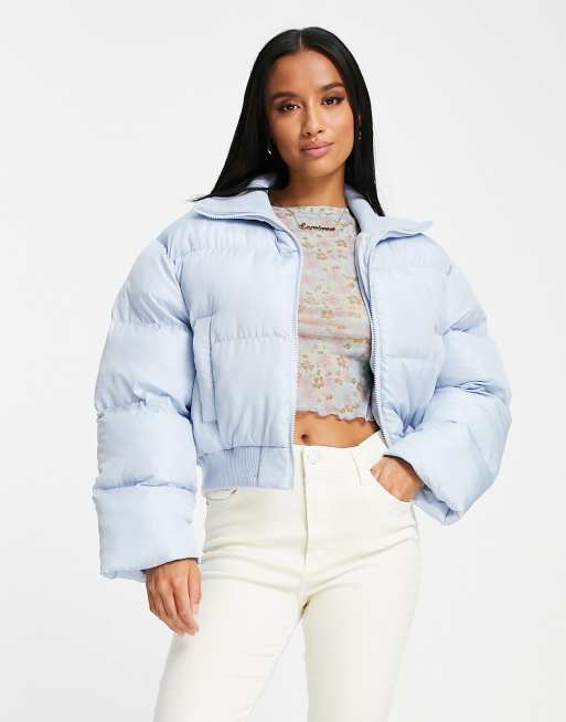 Baby blue discount cropped jacket