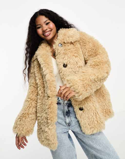 Sheepskin hot sale fur coat