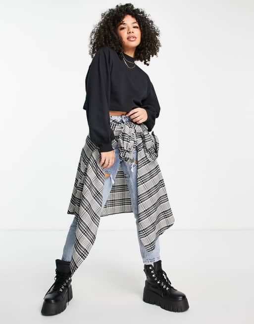 ASOS DESIGN Petite – Czarna bluza z golfem o pudełkowym kroju, 3 z 4