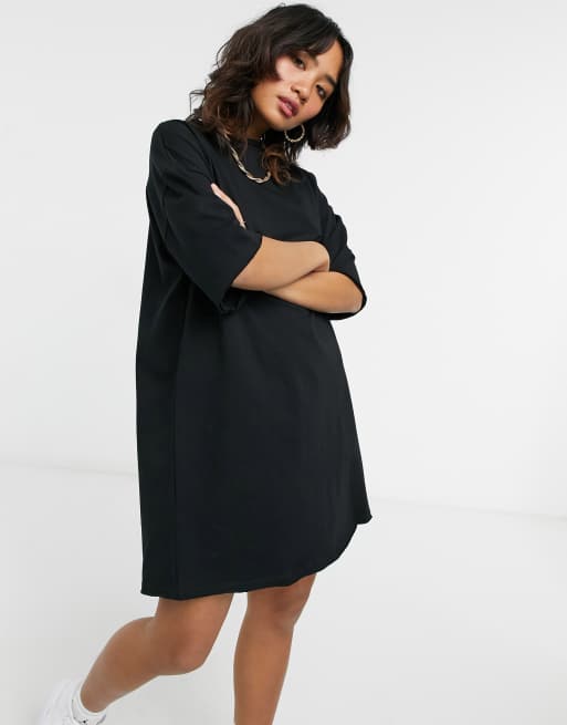 ASOS DESIGN Petite – Czarna t-shirtowa sukienka, 4 z 4
