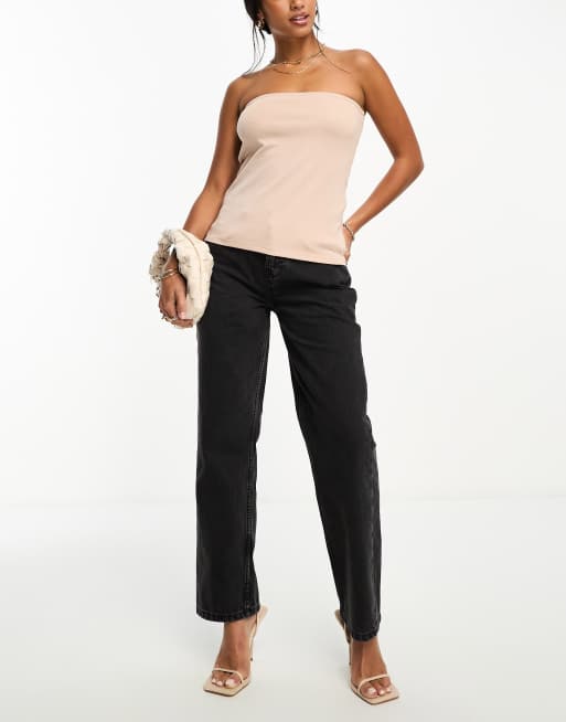 ASOS DESIGN Petite – Czarne jeansy o prostym kroju w stylu lat 90. , 4 z 5