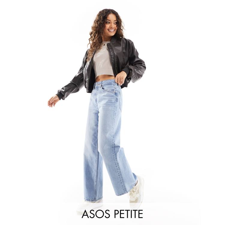 ASOS DESIGN Petite dad jean in blue wash | ASOS