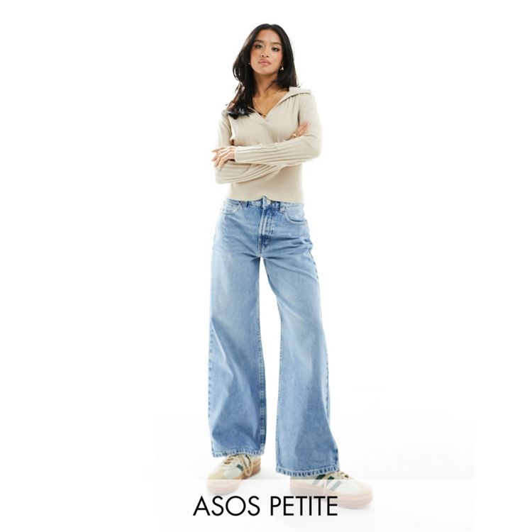 ASOS DESIGN Petite dad jean in blue | ASOS