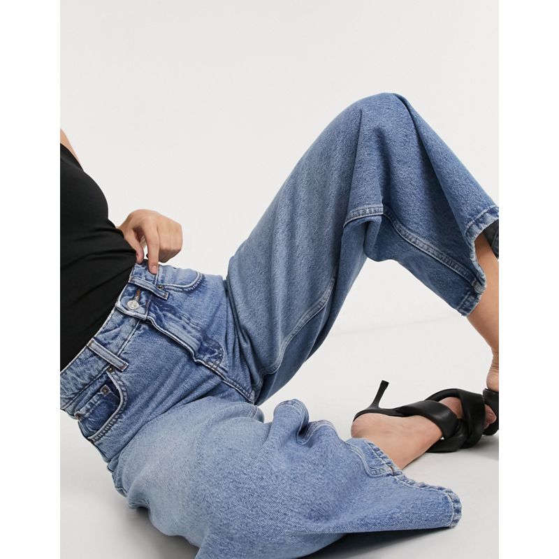 Wofhs Jeans a vita alta DESIGN Petite - Dad jeans comodi a vita alta in misto cotone riciclato lavaggio vivace