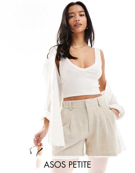 Linen Shorts for Women, High Waisted Linen Shorts