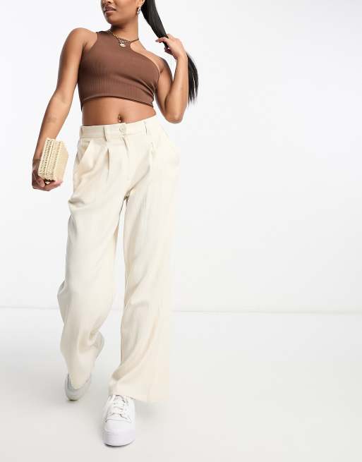 Petite 2024 linen trousers