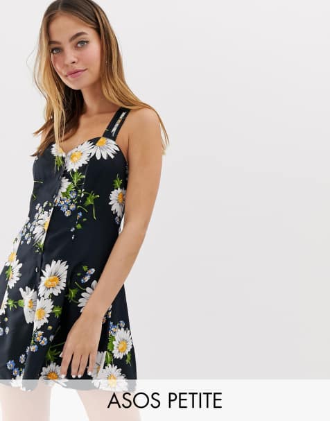 ASOS DESIGN Petite daisy swing playsuit