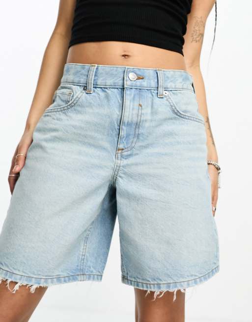 ASOS Design Slim Smart Shorts in Light Blue