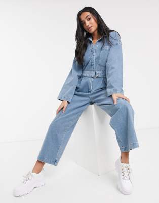 petite denim boilersuit