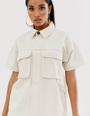 asos petite denim dress