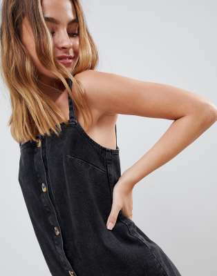 button through slip dress