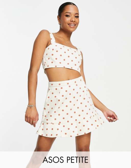 Spotty denim hot sale skirt