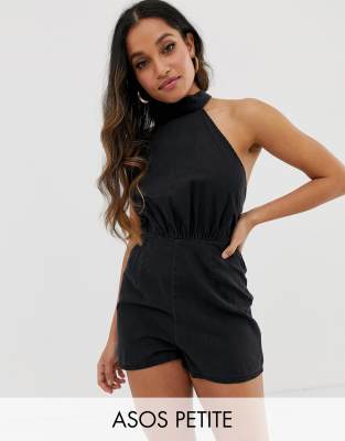 petite black playsuit