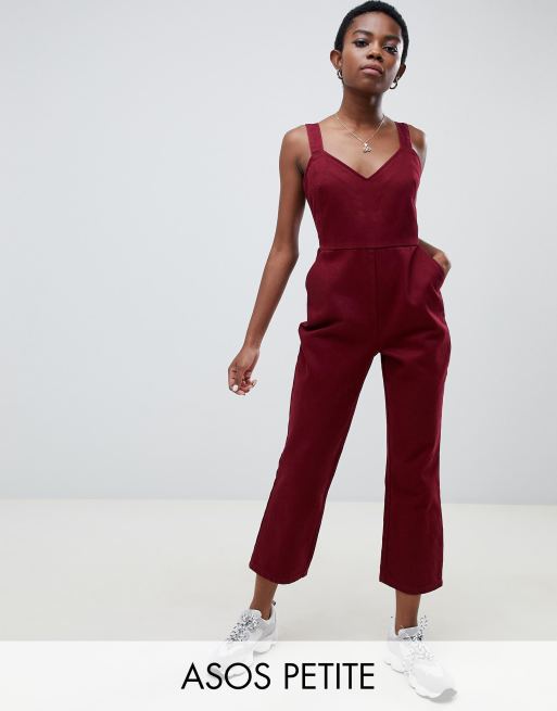 Asos store burgundy jumpsuit